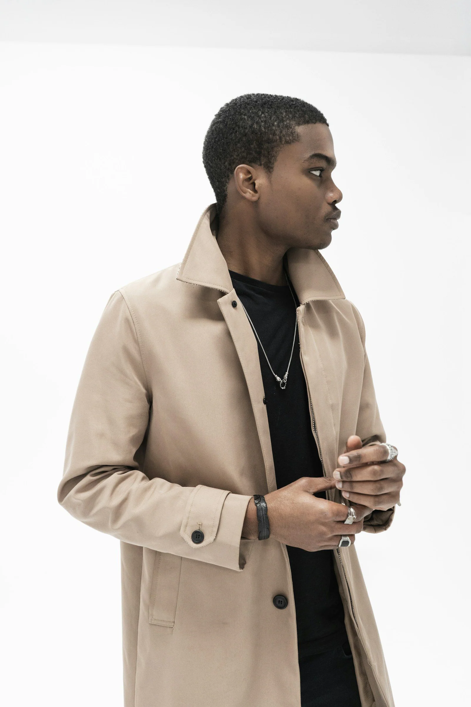 Belted trench coat