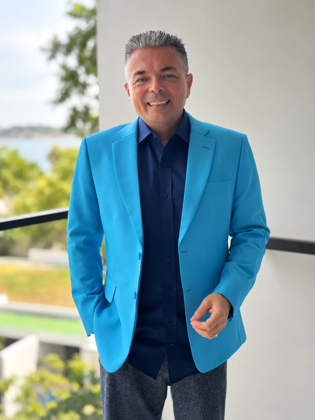 Turquoise custom blazer